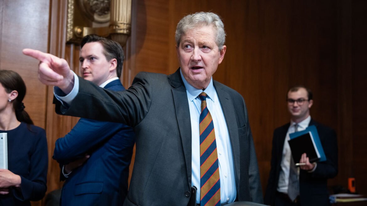 Sen. John Kennedy, R-La., at a hearing.