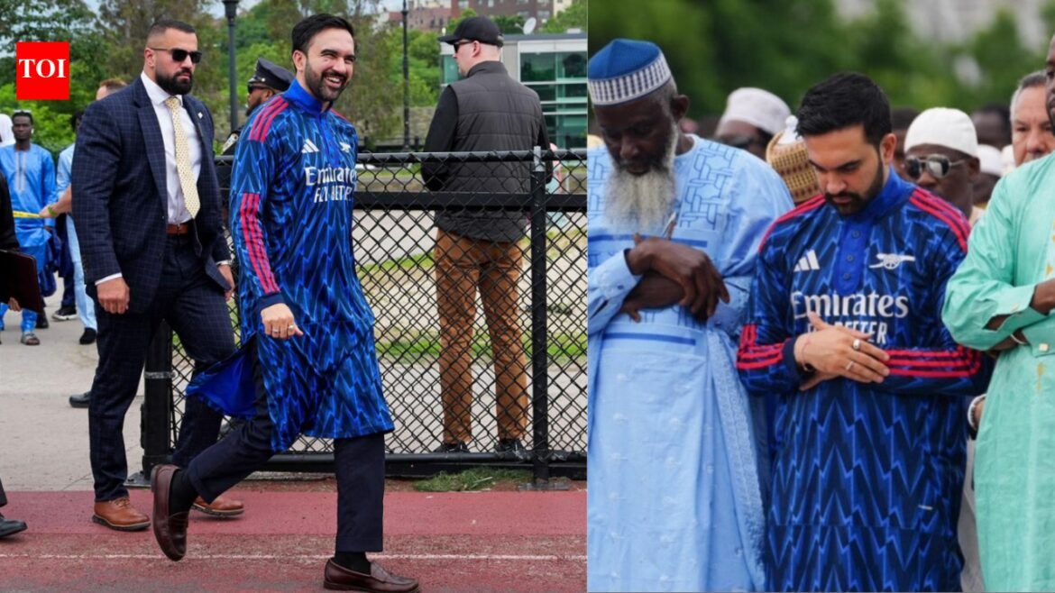 Arsenal Thobe for Eid? Zohran Mamdani goes viral in bold football-themed outfit at Eid al-Adha celebration | Football News