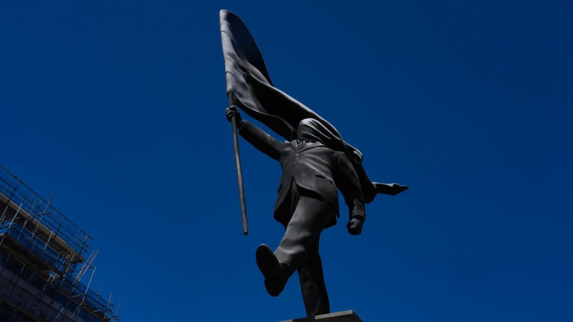 Banksy installs new statue in central London : NPR