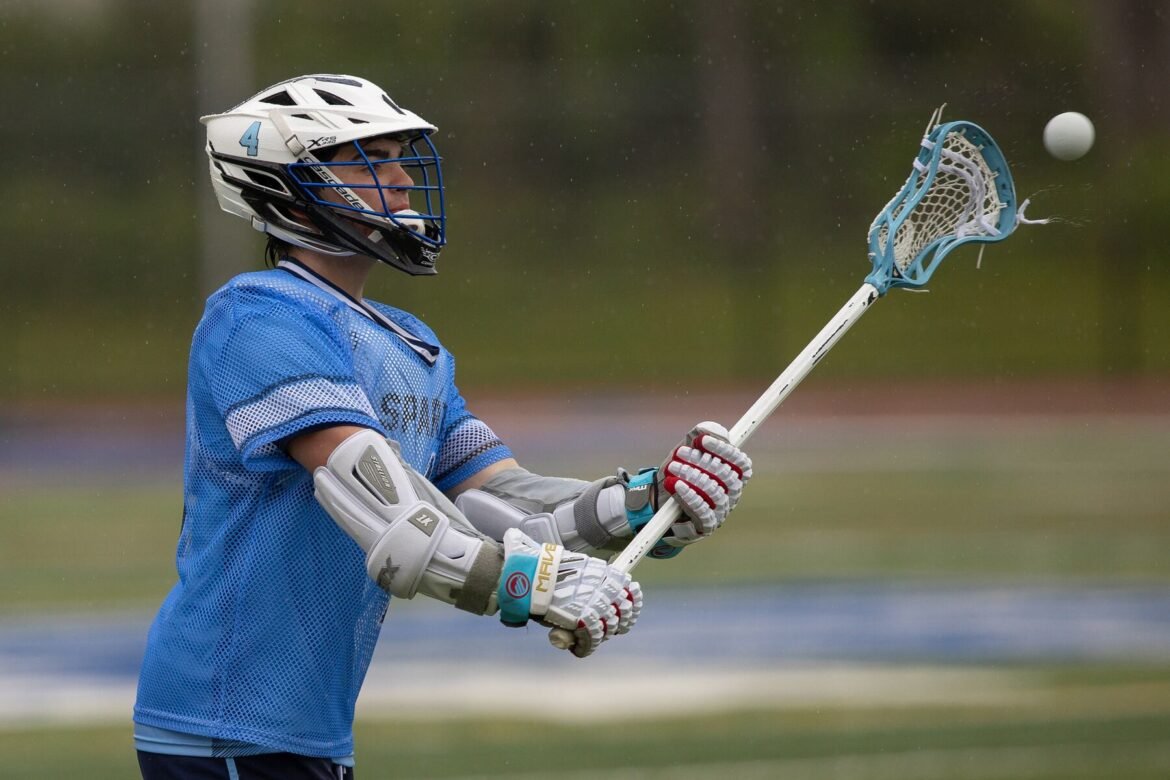 Eddie Brown (4) of Sparta passes the ball during the Hunterdon/Warren/Sussex Final against Warren Hills at Warren Hills High School in Washington, NJ on Saturday, May 9, 2026.