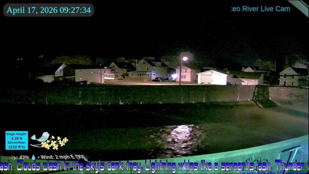 Canisteo River Live Cam 24/7 - Hornell, New York - 4-17-2026