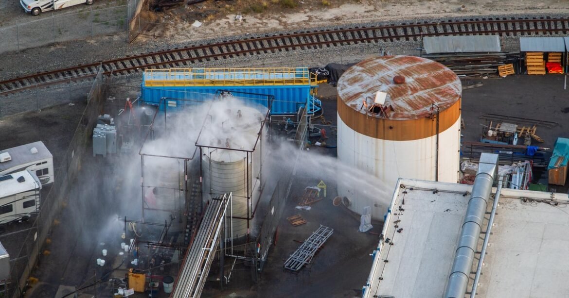 Crews working California chemical leak in Orange County to conduct "all-night mission" to test tank pressure, officials say