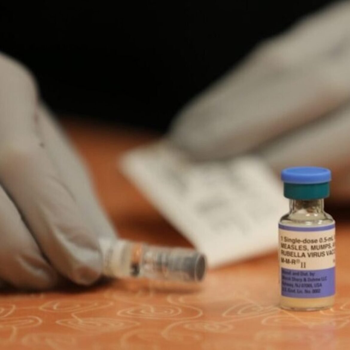 Photo of a single dose of the MMR vaccine. (Joshua Haiar/South Dakota Searchlight)