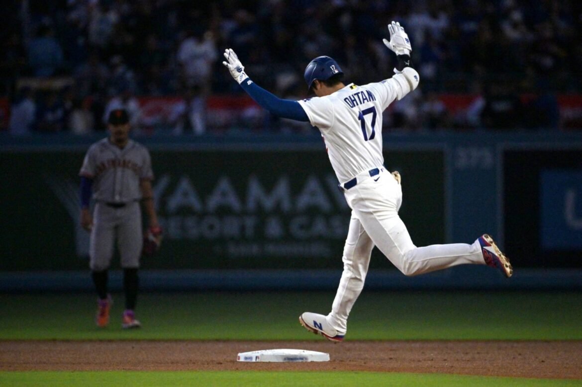 Giants beat Dodgers again despite Ohtani snapping cold streak
