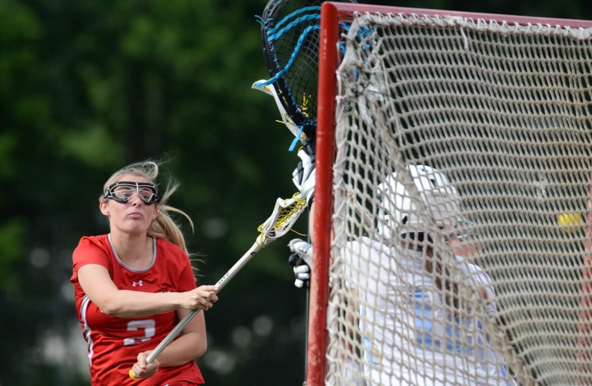 Grace George (2) of Haddon Township scores a goal during a South Jersey Group 1 first round girls lacrosse game against Lower Cape May at Haddon Township High School in Haddon Township, NJ, Thursday, May 28, 2026