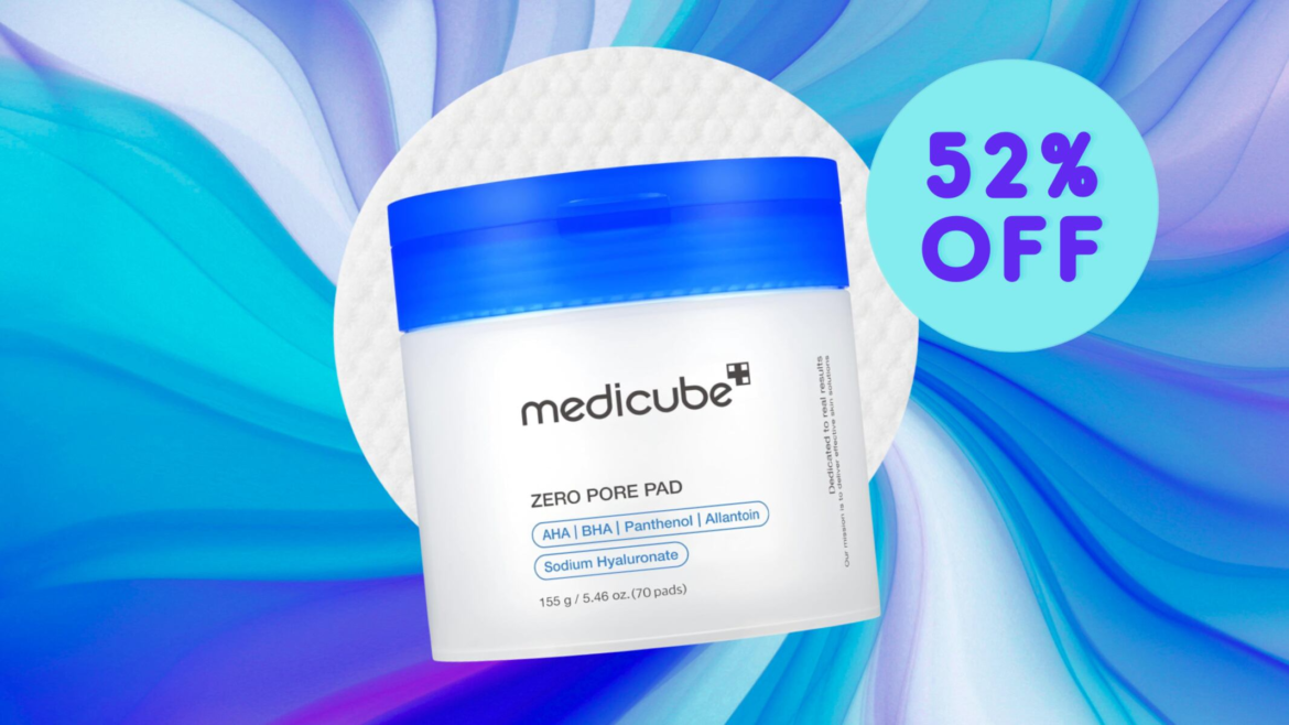 Want to clear rough texture? Medicube's Zero Pore 2.0 Toner Pads offer gentle exfoliation at a new 52% off discount only on Amazon.