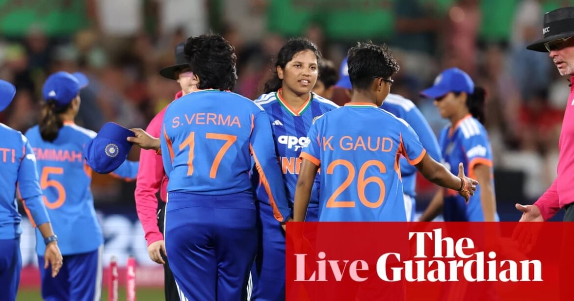 India beat England by 38 runs: first women’s T20 cricket international – as it happened | England women's cricket team