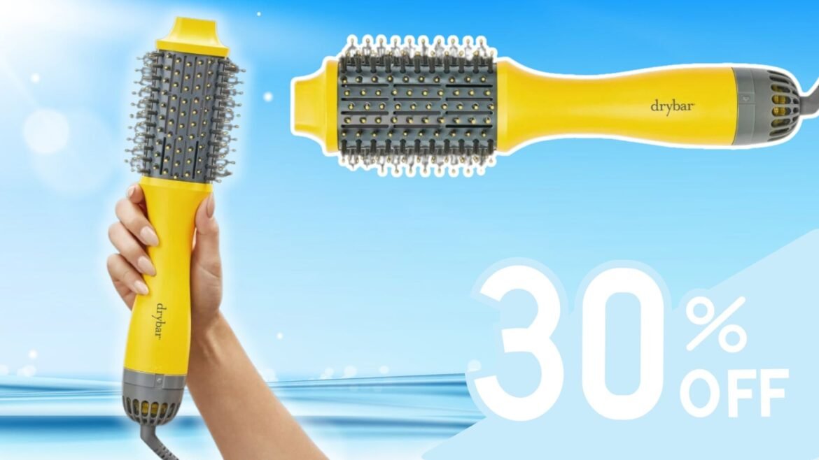 The Drybar Double Shot combines a blow-dryer and round brush in one lightweight, ergonomic tool that speeds up styling time.