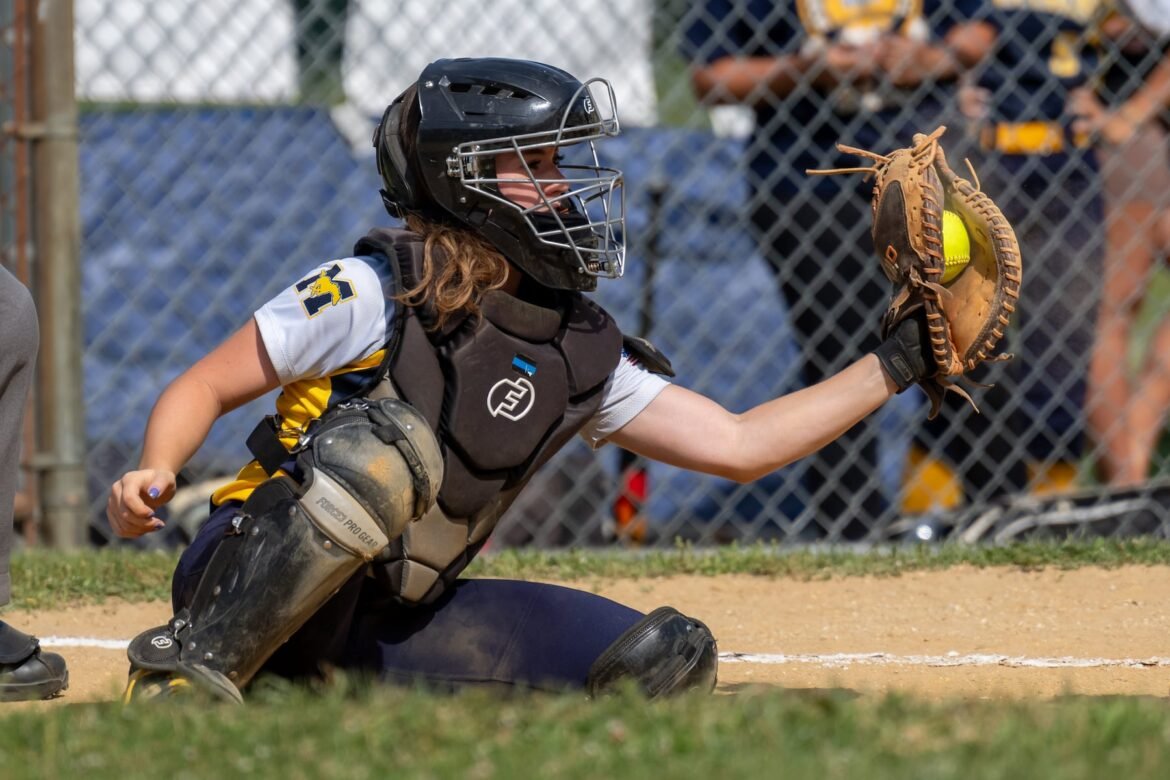 Ziva McQuade (26) of Marlboro catches during the NJSIAA Group 4 Semifinal between Vineland and Marlboro at Marlboro High School in Marlboro, NJ on June 4, 2024.