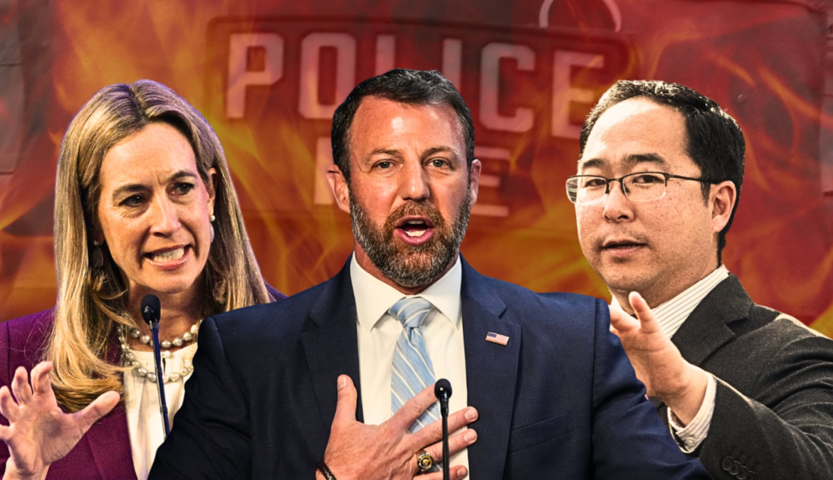 There is a war of words over ICE between Democrats Mikie Sherrill and Andy Kim and Homeland Security Secretary Markwayne Mullin.