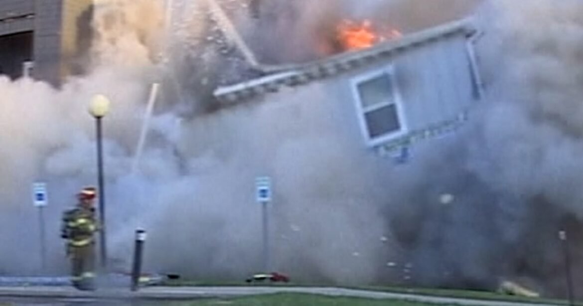 North Dakota apartment building collapses after fire