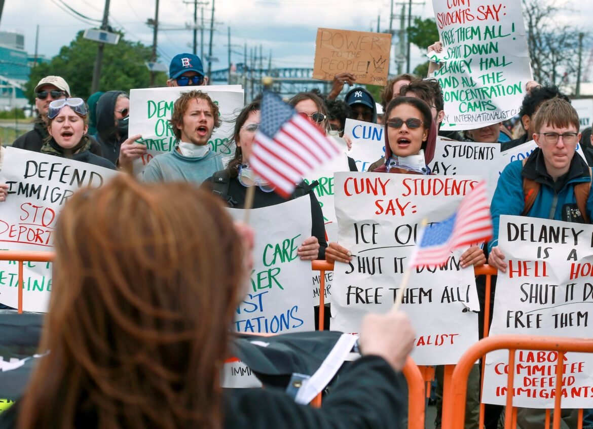 Protests at Delaney Hall in Newark, NJ on Saturday, May 30, 2026