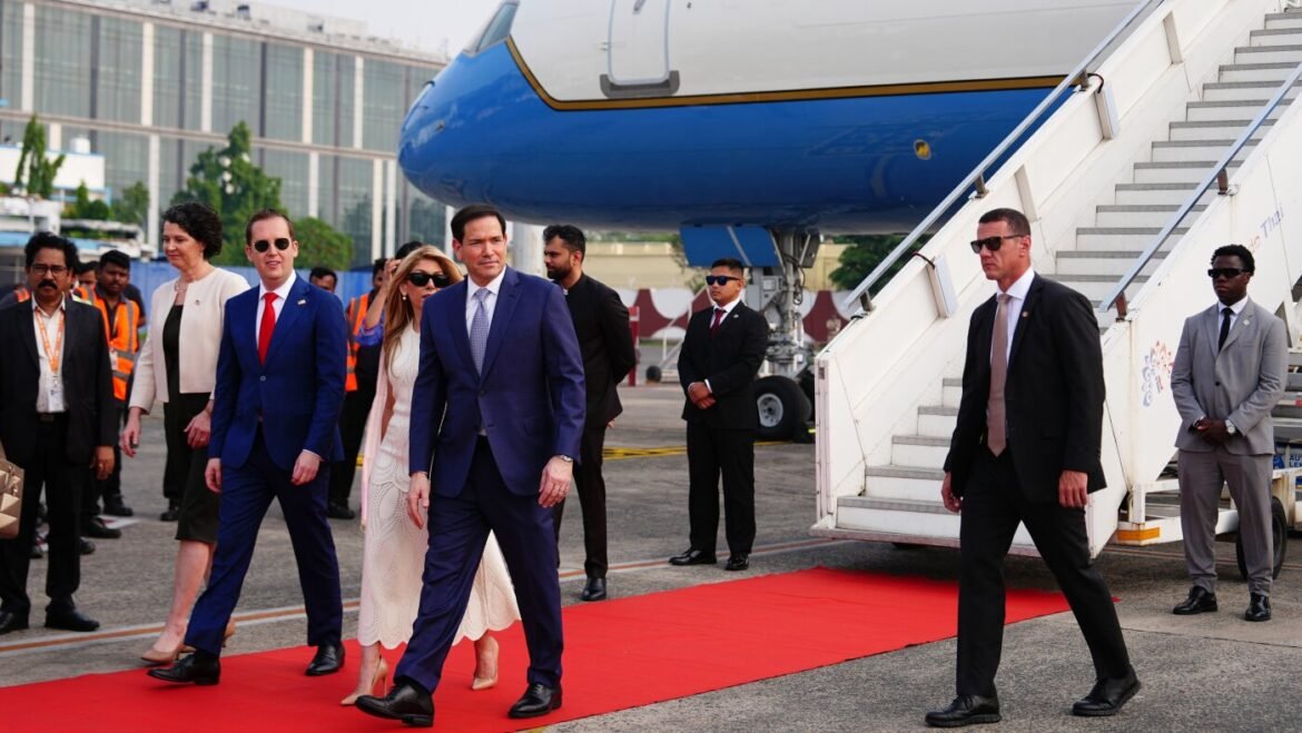 Rubio arrives in India ahead of Quad talks : NPR