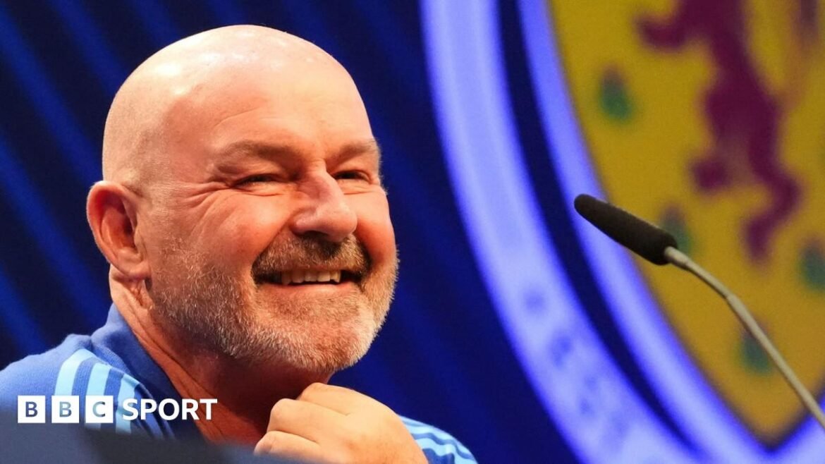 Steve Clarke and the Scotland squad