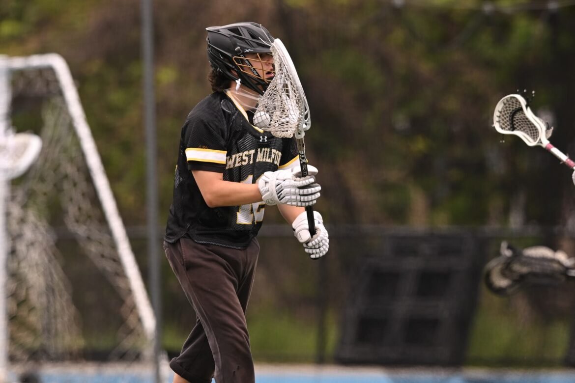 West Milford goalie Tyler Acanfrio (12) stopped 8 shots Monday against Tenafly to vault him into the state record books for career saves.
