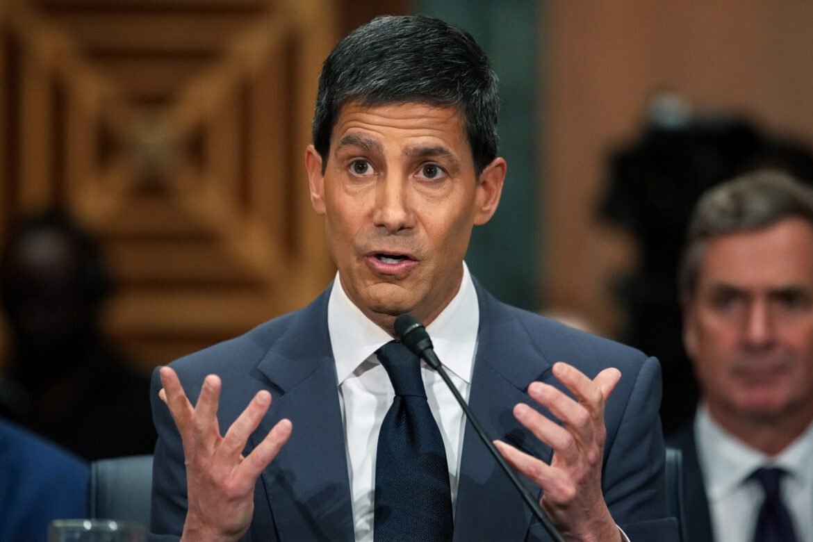 Kevin Warsh, U.S. President Donald Trump's nominee for chair of the Federal Reserve, testifies during his Senate Committee on Banking, Housing, and Urban Affairs confirmation hearing on April 21, 2026. (Photo by Andrew Harnik/Getty Images)