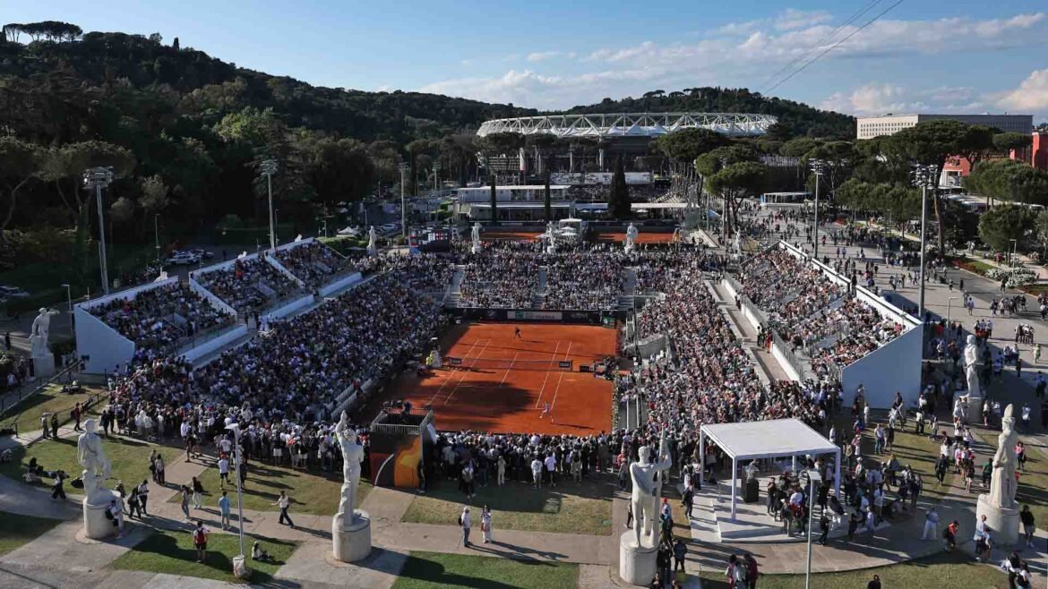 The Internazionali BNL d'Italia in Rome is held at the historic Foro Italico sports complex.