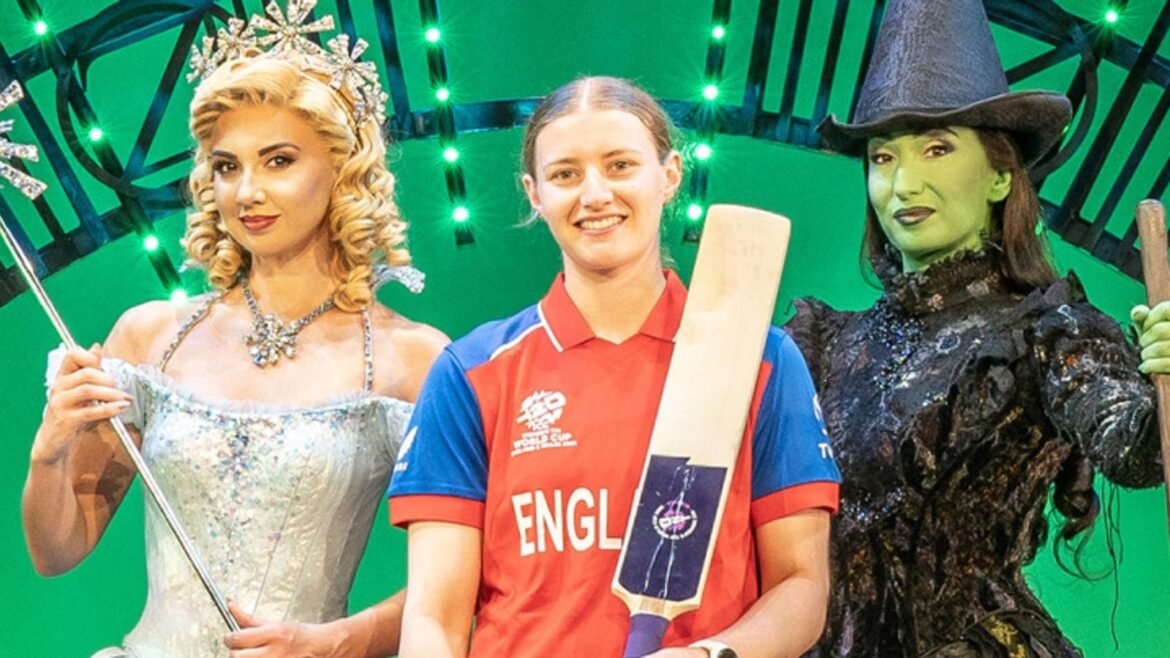 England's Charlie Dean links up with the stars of West End musical Wicked (Pic credit: Troy David Johnston)
