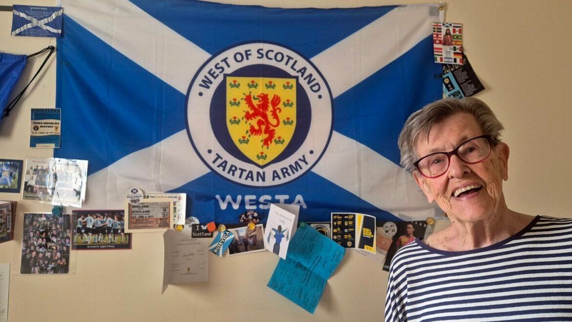 At 93, oldest member of Scotland's Tartan Army of soccer fans heads to World Cup : NPR