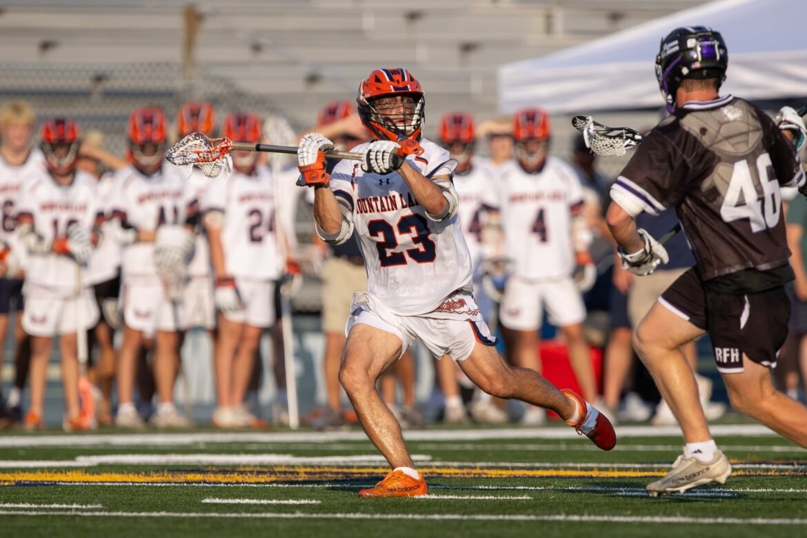 Senior Massimo Corvelli (23) of Mountain Lakes struck for 4 goals in the Kirst Cup quarterfinals against Sparta Monday at Kean University.