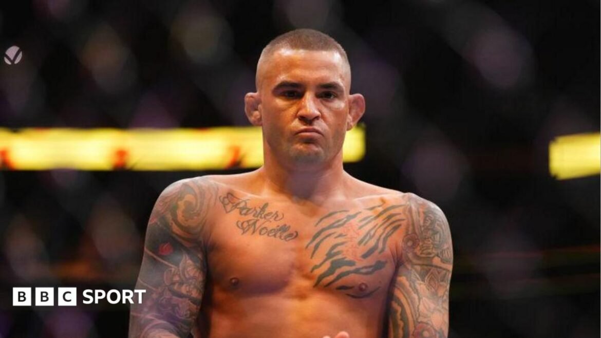 Dustin Poirier in action against Max Holloway in June 2024