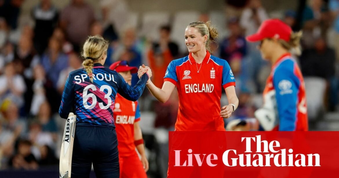England beat Scotland by 38 runs to extend winning start at Women’s T20 World Cup – as it happened | Women's T20 World Cup 2026