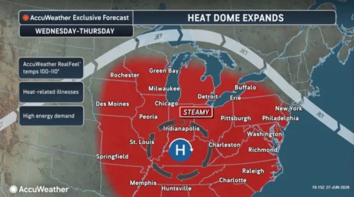 New Jersey is likely to see 100+ degree high temperatures in the second half of this week with soaring humidity making it feel as warm as 110 degrees.