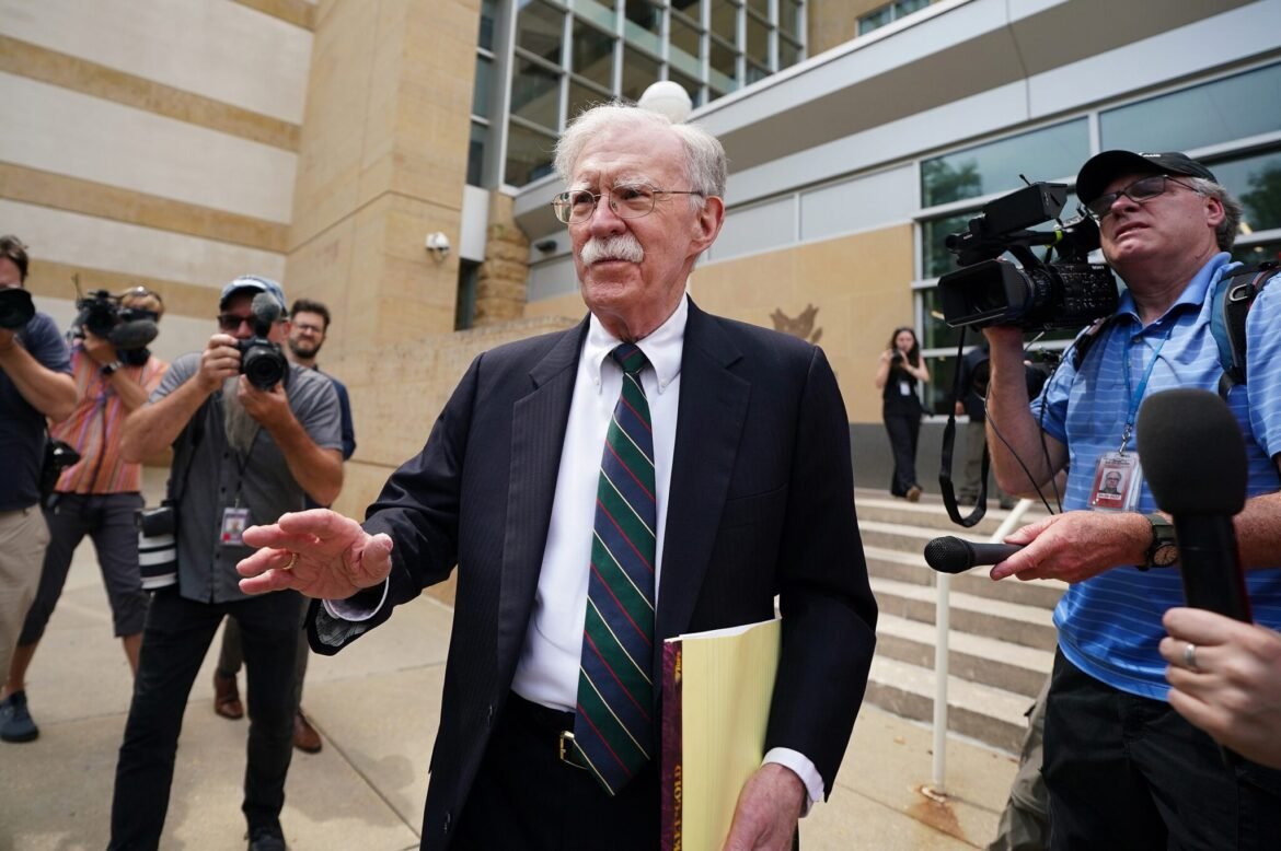 Former U.S. Ambassador to the United Nations and former National Security Advisor John Bolton departs U.S. District Court for the District of Maryland after a plea deal hearing on June 26, 2026 in Greenbelt, Maryland. (Photo by Al Drago/Getty Images)
