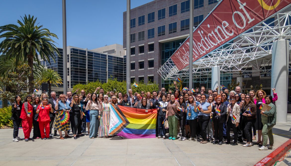 Keck Medicine of USC raised&nbsp;the Pride Flag on June 1, 2026, to kick off National LGBTQ+ Pride Month.