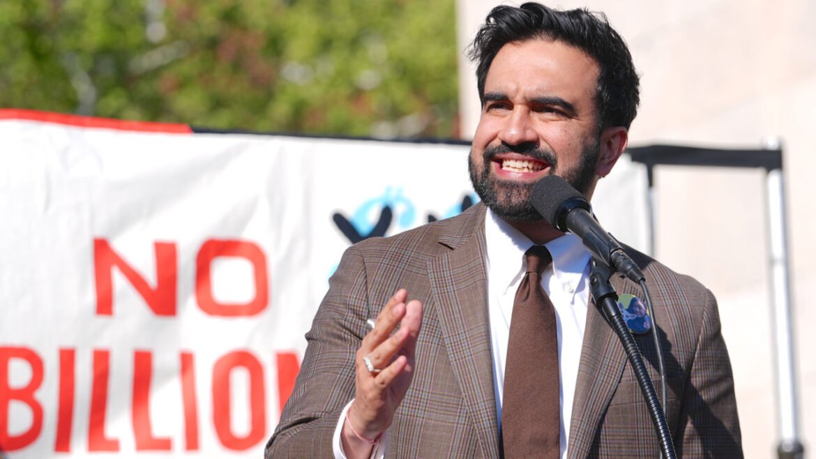 Mayor Zohran Mamdani at a New York City rally.