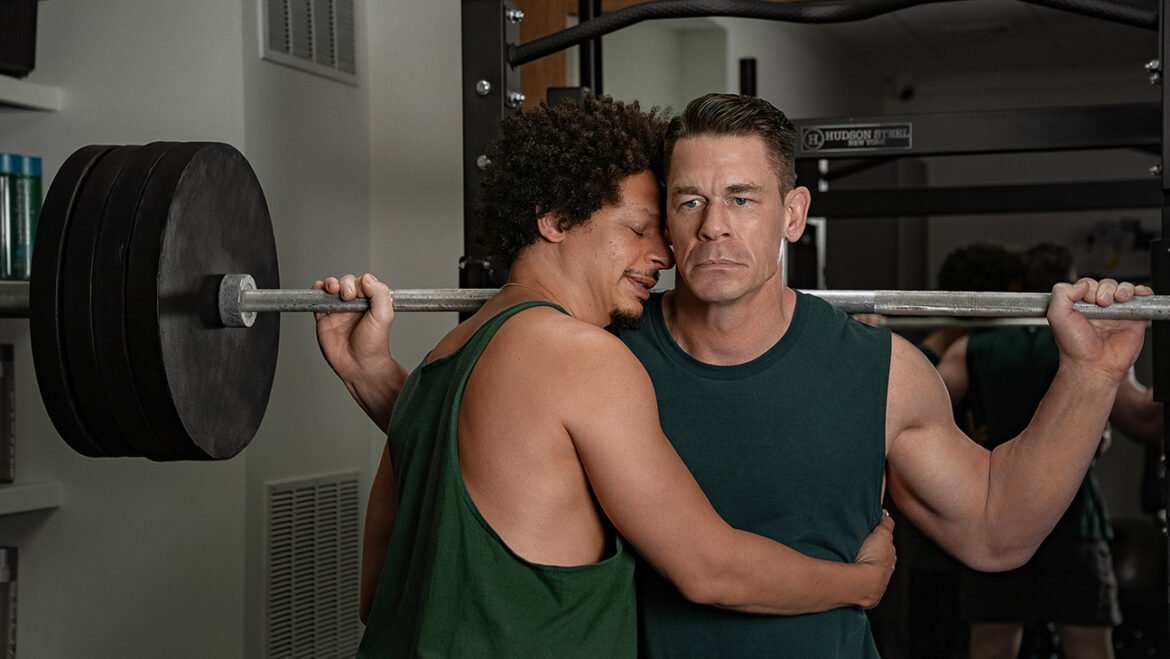 Eric André and John Cena in Netflix's 'Little Brother.'