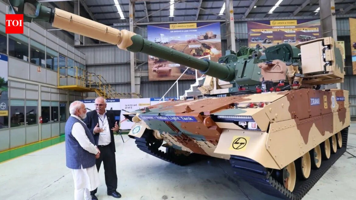 PM Modi inspects indigenous defence systems at...