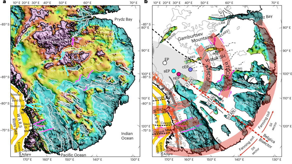 Scientists discover giant, fan-shaped structure deep beneath the East Antarctic Ice Sheet