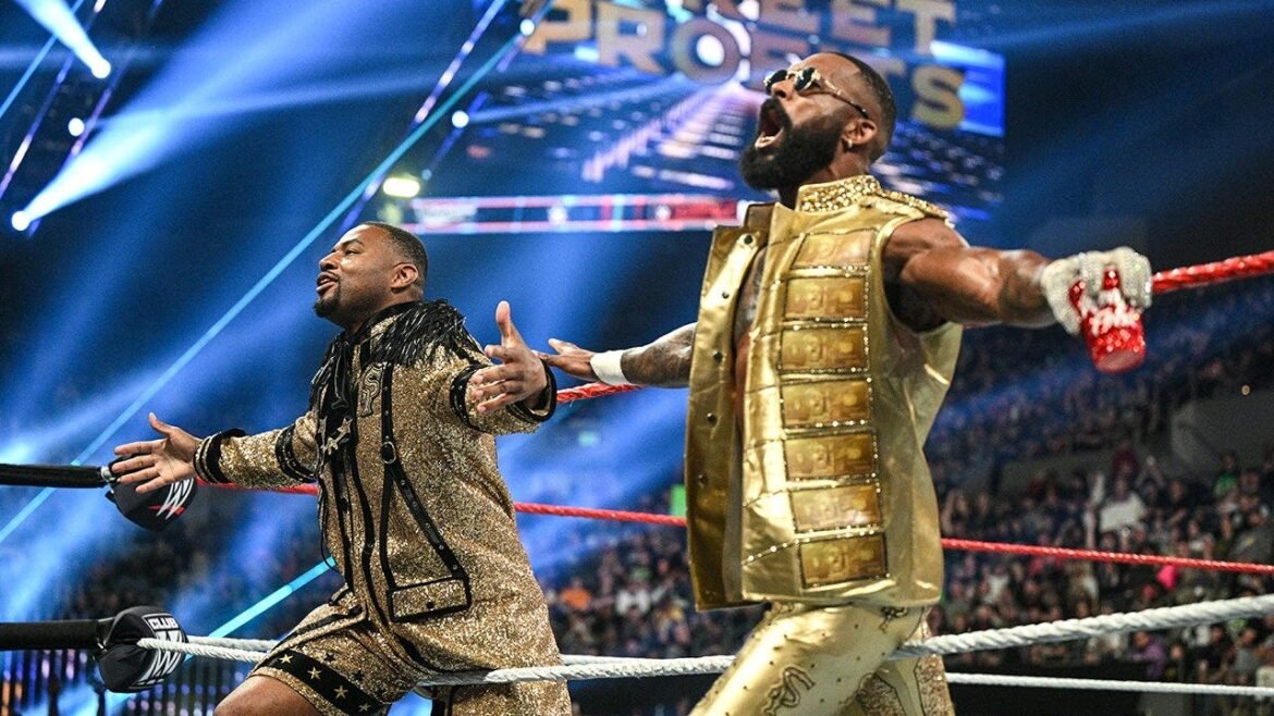 Street Profits win world tag team titles on 'Monday Night Raw' in London