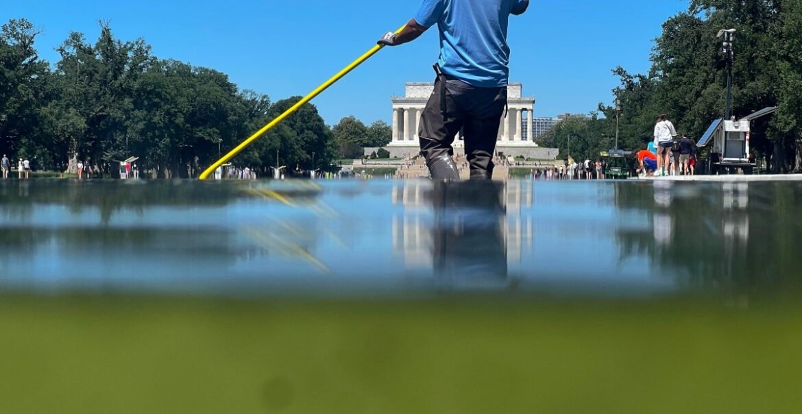 The latest on Trump’s Reflecting Pool renovation: Arrests and alleged “vandalism”