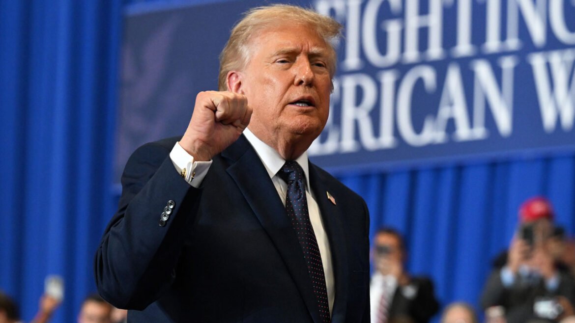 Donald Trump at a rally.
