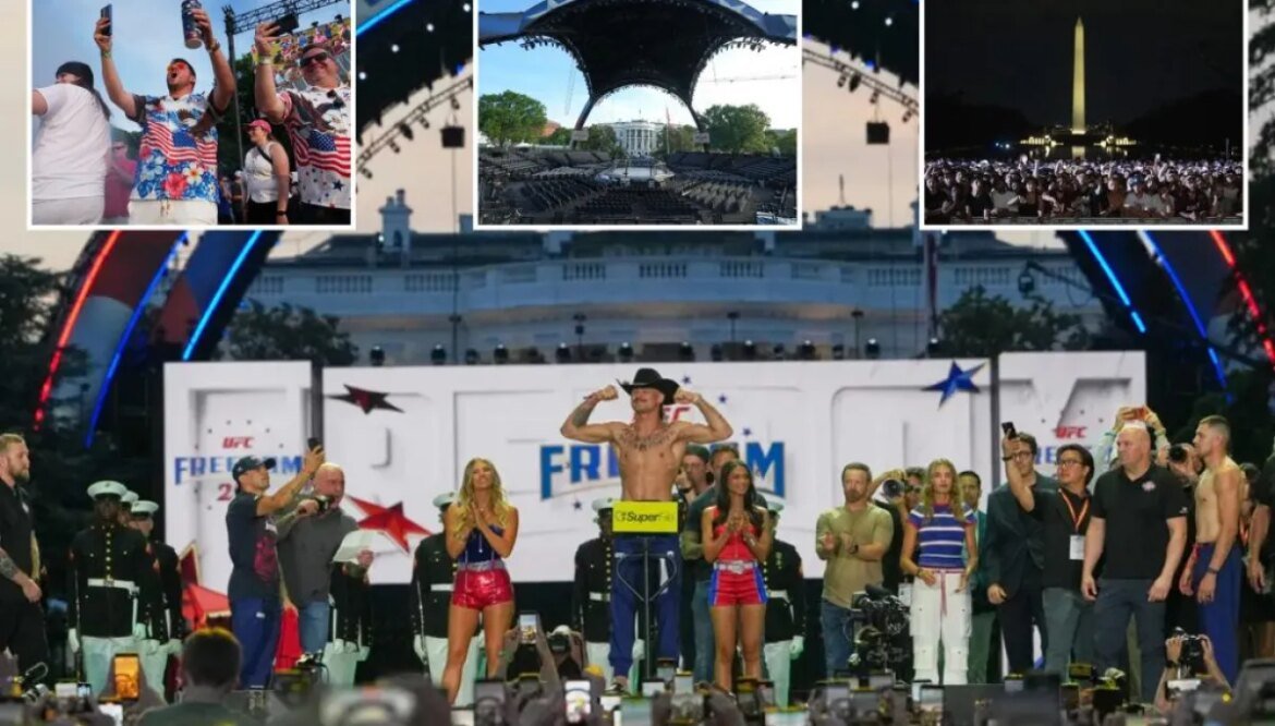 UFC Weigh-in at Freedom 250: Photos