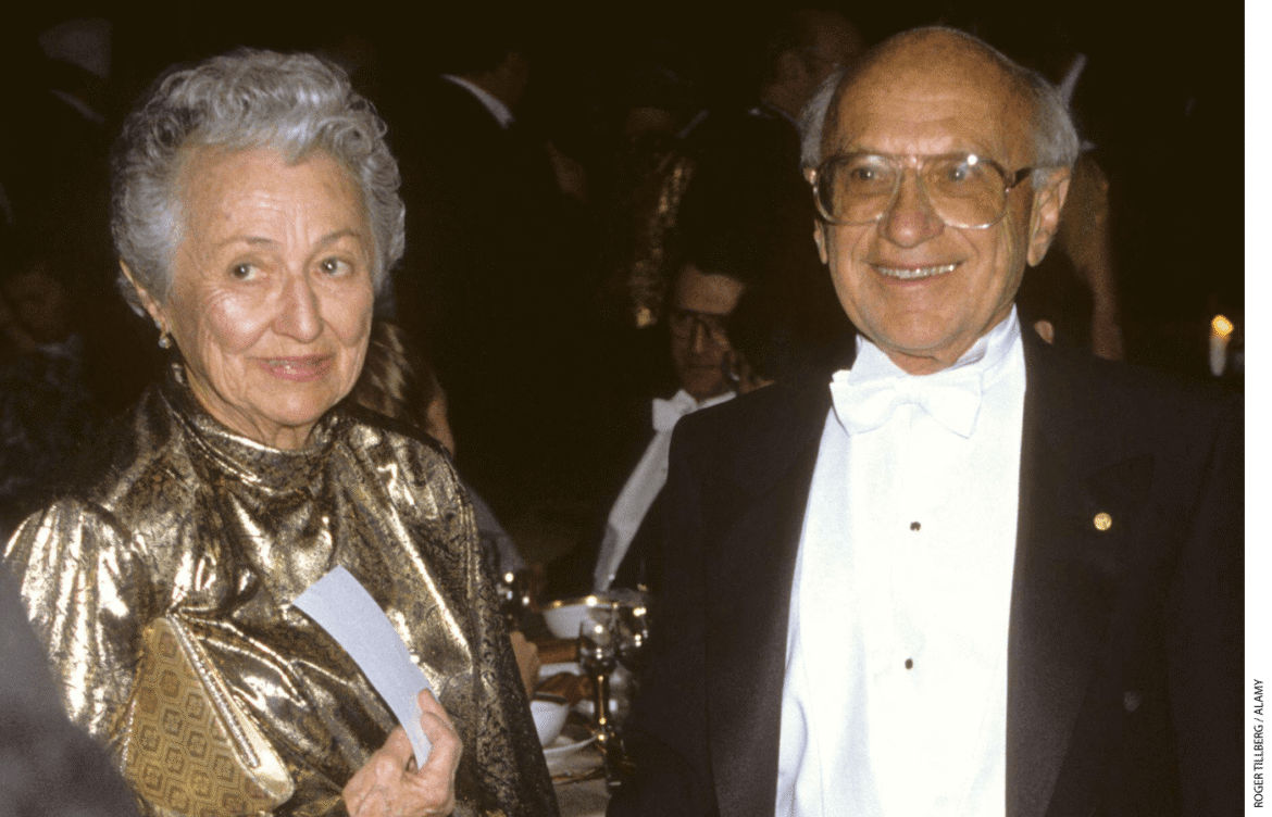 Photo of Rose and Milton Friedman
