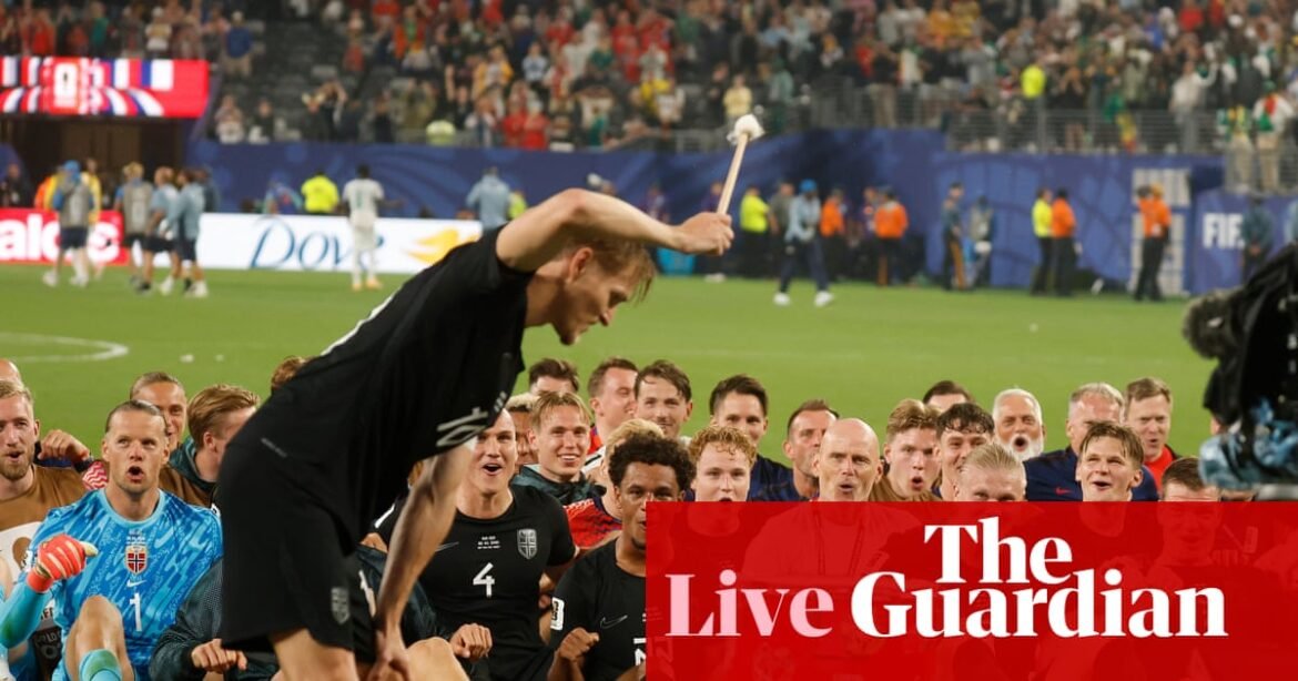 World Cup 2026: Norway’s ‘Viking row’ celebration irks neighbours; Infantino defends hydration breaks – live | World Cup 2026