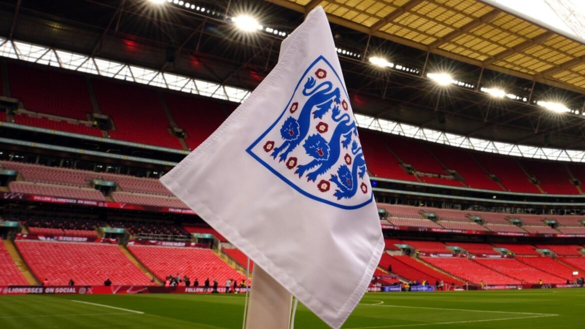 England corner flag at Wembley