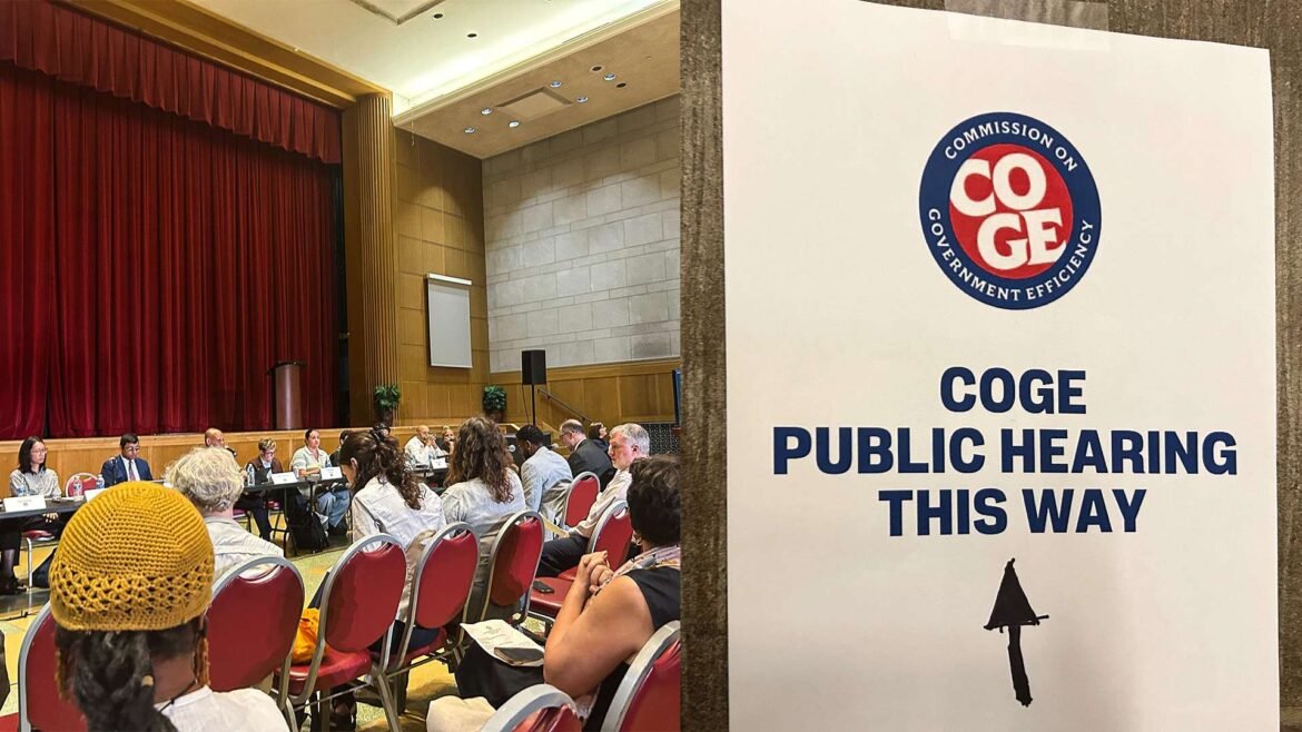 A bureaucratic meeting about cutting bureaucratic bloat