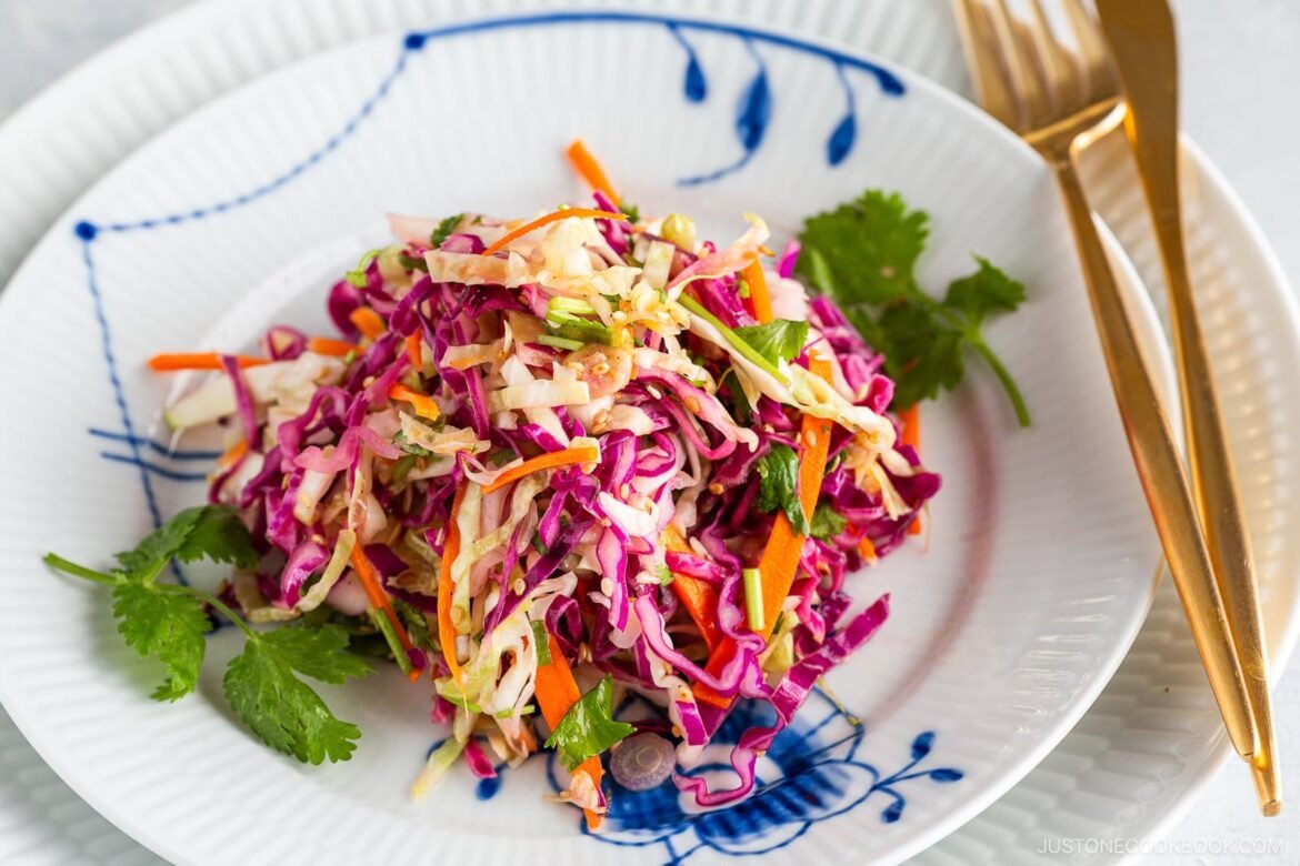 Asian Coleslaw with Sesame Dressing • Just One Cookbook