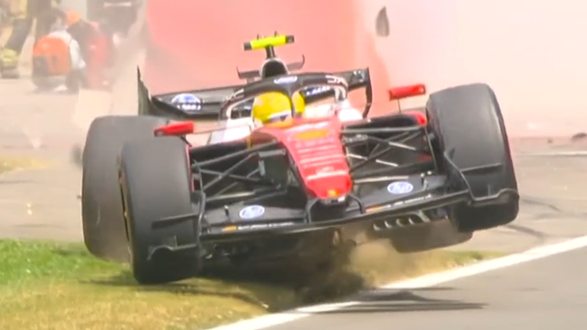 Belgian GP: Lewis Hamilton crashes in final practice as Kimi Antonelli sets pace again at Spa-Francorchamps | F1 News
