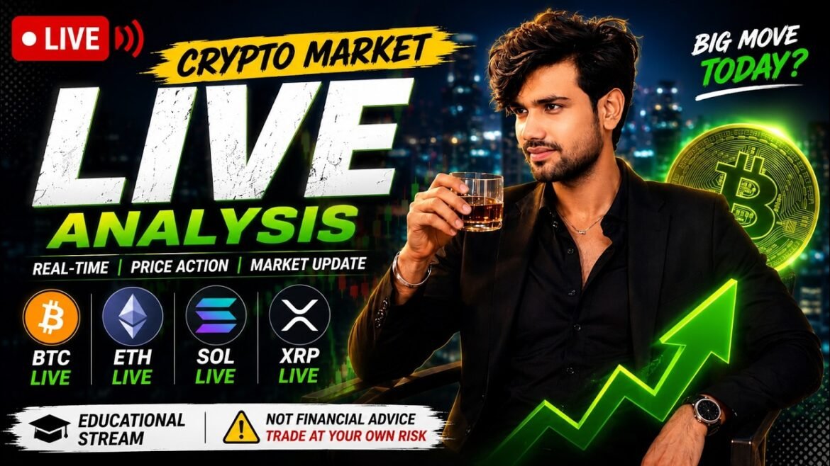 CRYPTO MARKET LIVE | BTC ETH SOL XRP LIVE | Bitcoin Price Action & Live Trading Analysis