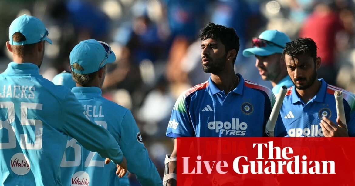 India beat England by six wickets in first men’s one-day cricket international – live | Cricket