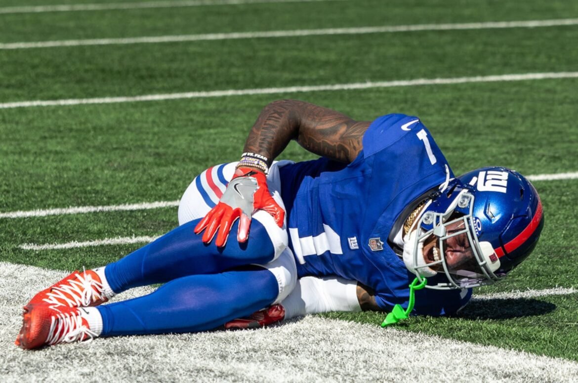 Giants star wide receiver Malik Nabers is rehabbing a torn ACL. 