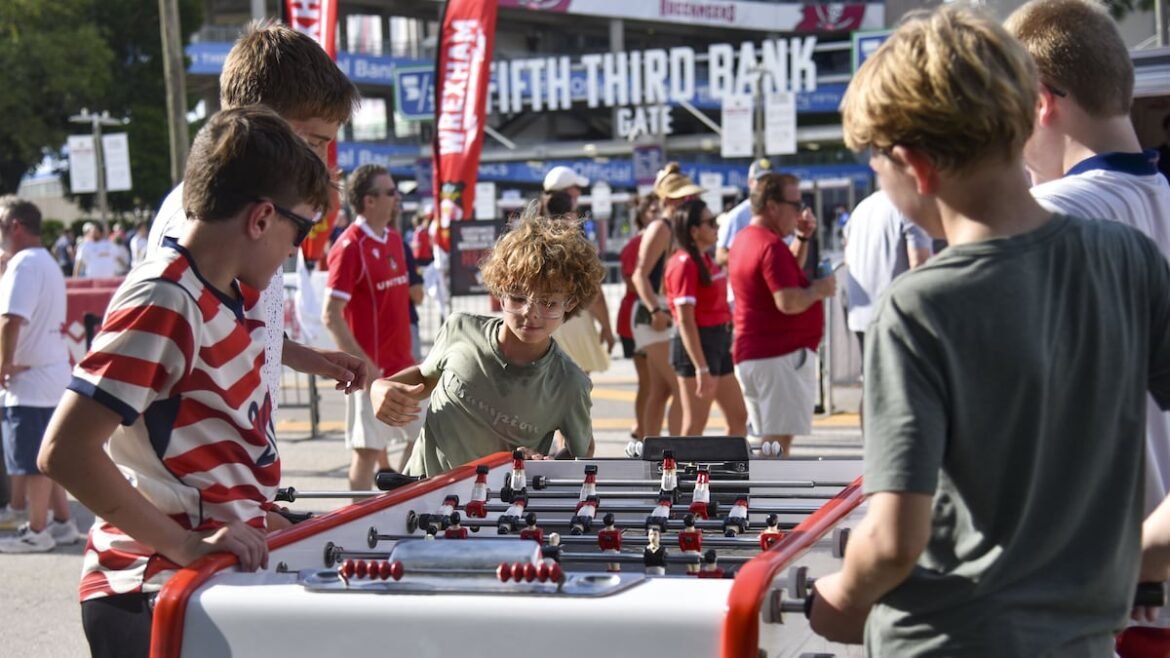 See images from Wrexham AFC-Leeds United soccer friendly in Tampa