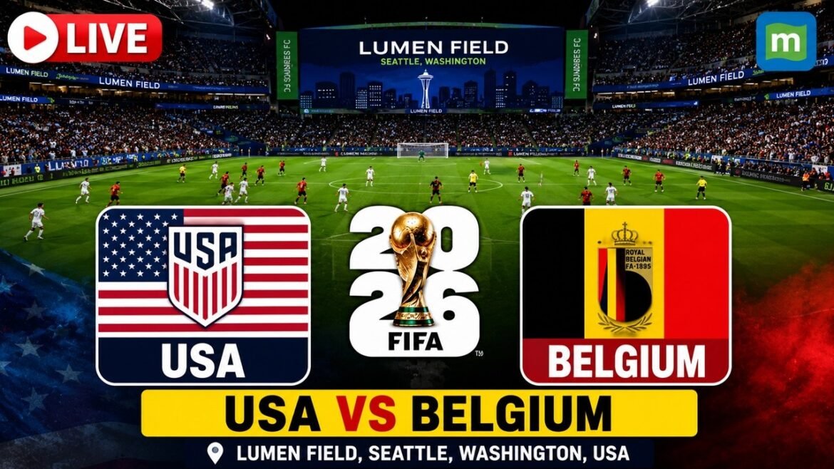 USA vs Belgium LIVE: FIFA World Cup 2026 Round of 16 | Christian Pulisic vs Kevin De Bruyne Live