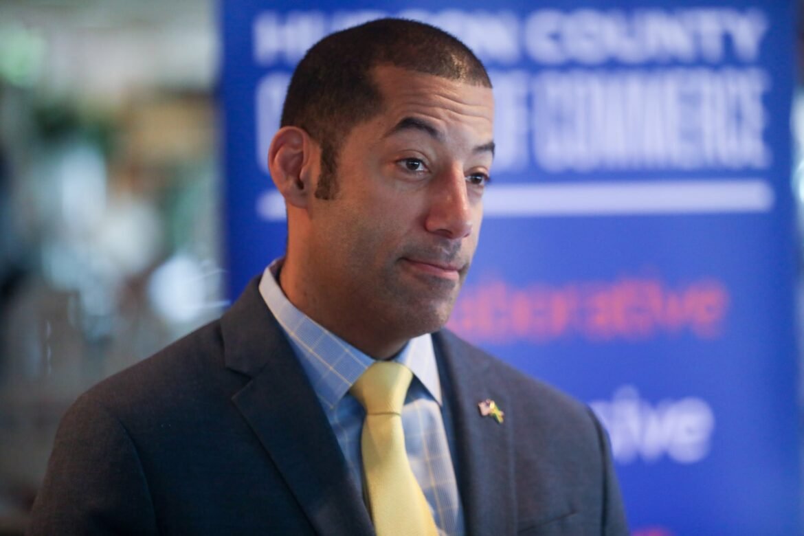 Sean Spiller, a former mayor of Montclair and ex-president of the New Jersey Teachers Association union, lost in Sunday's voting for president of the National Education Association. He's seen here campaigning in the Democratic primary for governor in Jersey City on March 28, 2025. 