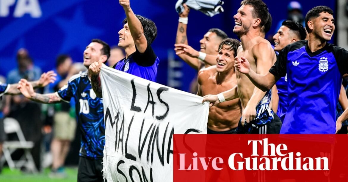 World Cup 2026: UK government backs calls for Fifa to investigate Argentina over Falklands banner; Tuchel takes blame amid criticism of tactics – live | World Cup 2026